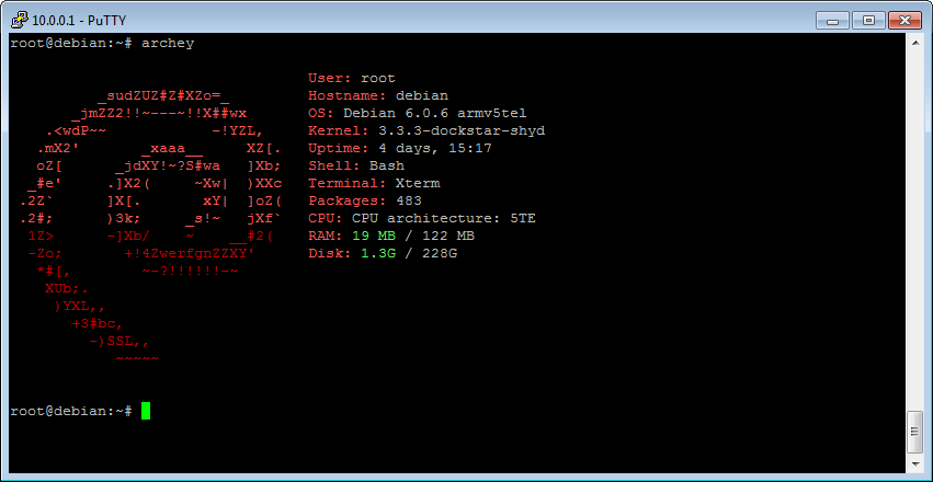 Linux: archey - Systeminformationen anzeigen