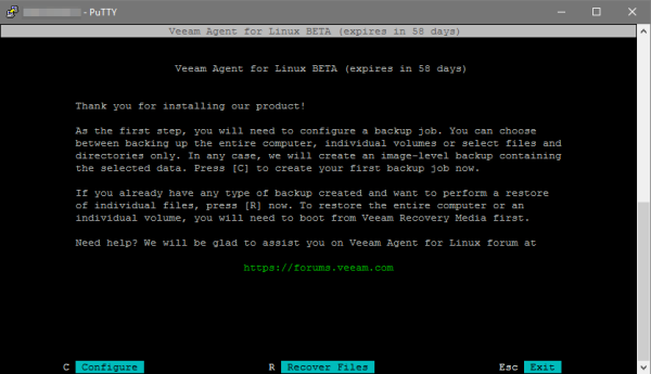 Veeam GUI