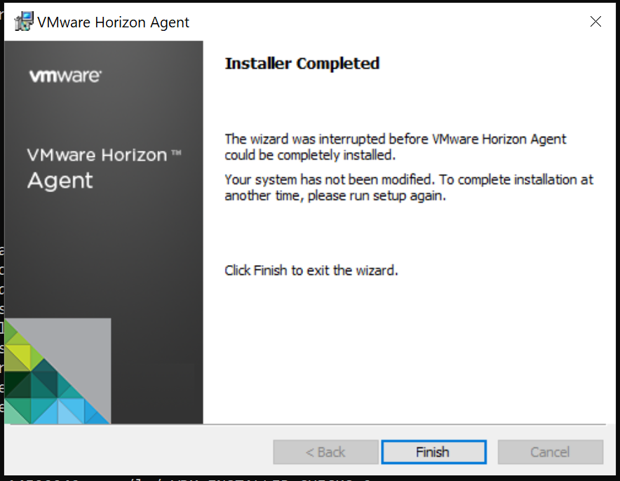 Horizon Agent: Installation fails at VM_BlastUDPReservePorts