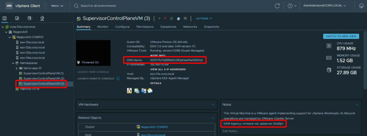 Note SupervisorVM details