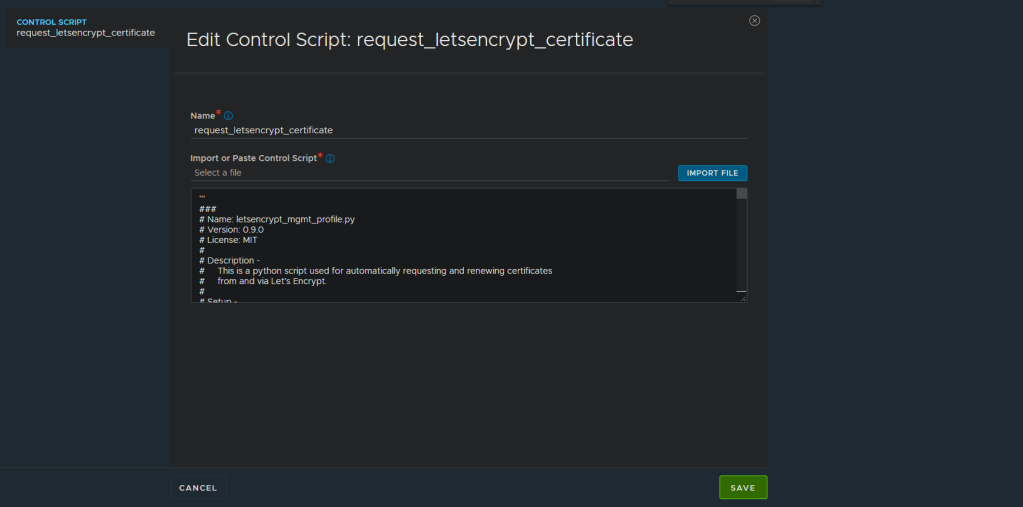 LetsEncrypt: ControlScript LetsEncrypt: ControlScript