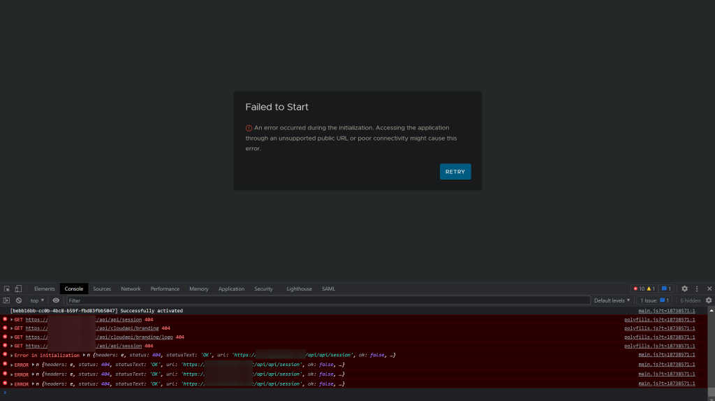 vCloud: "Failed to Start"