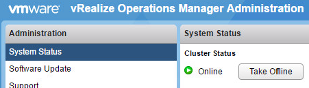 vROPS Cluster Status vROPS Cluster Status