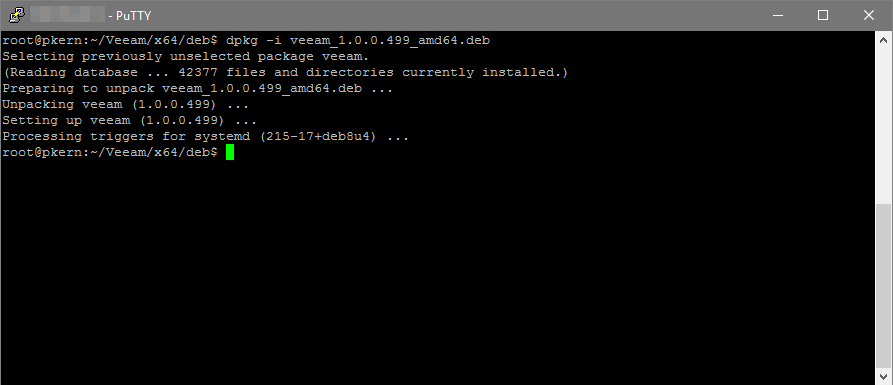 Installation: veeam